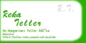 reka teller business card